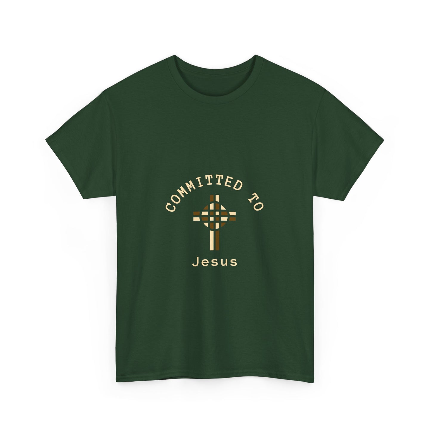 Commited to Jesus 2 tone cross design