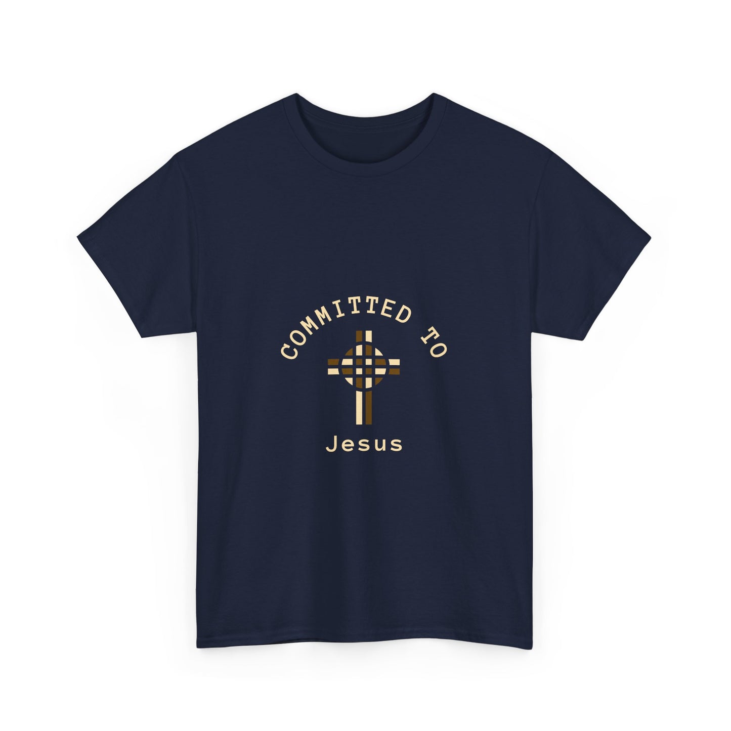 Commited to Jesus 2 tone cross design