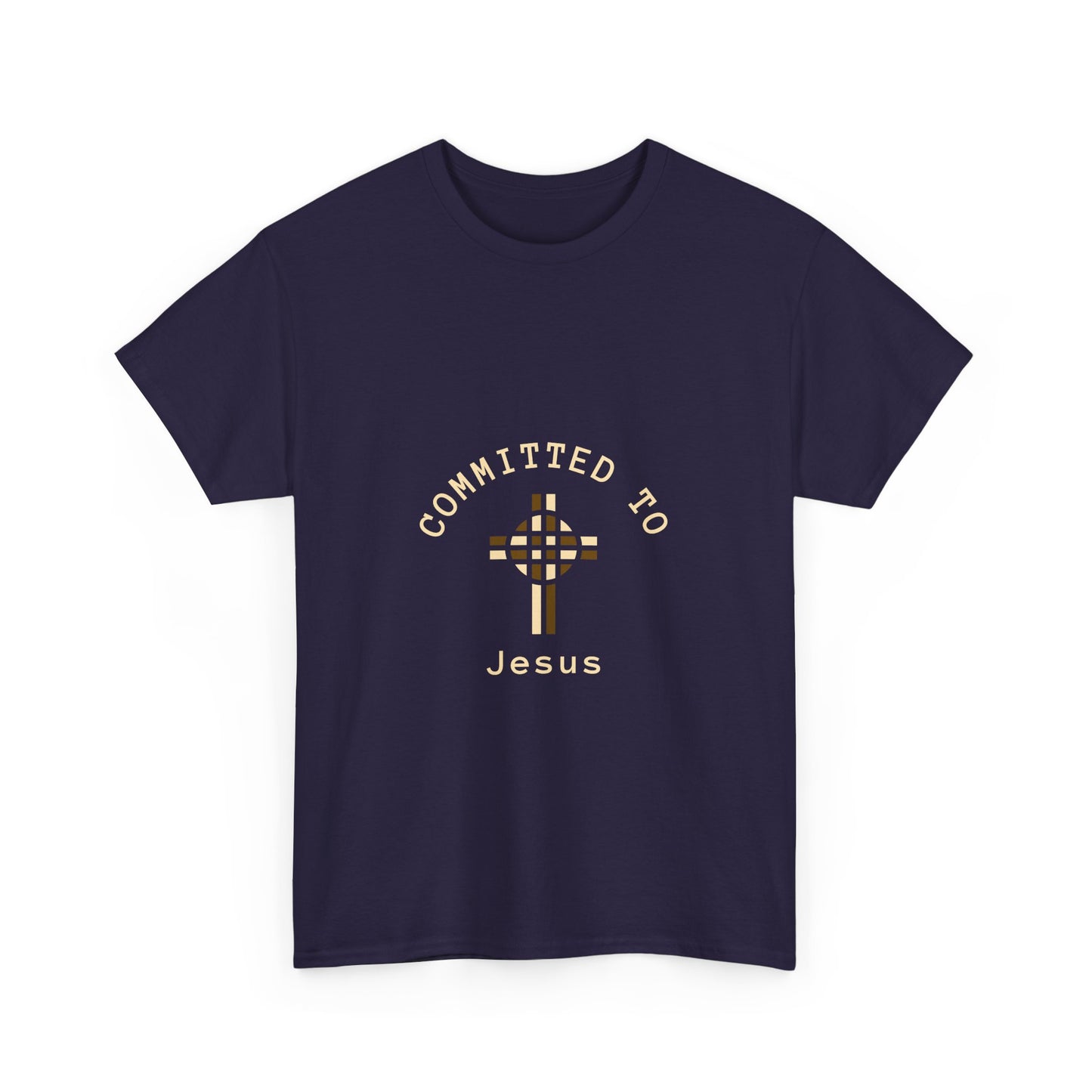 Commited to Jesus 2 tone cross design