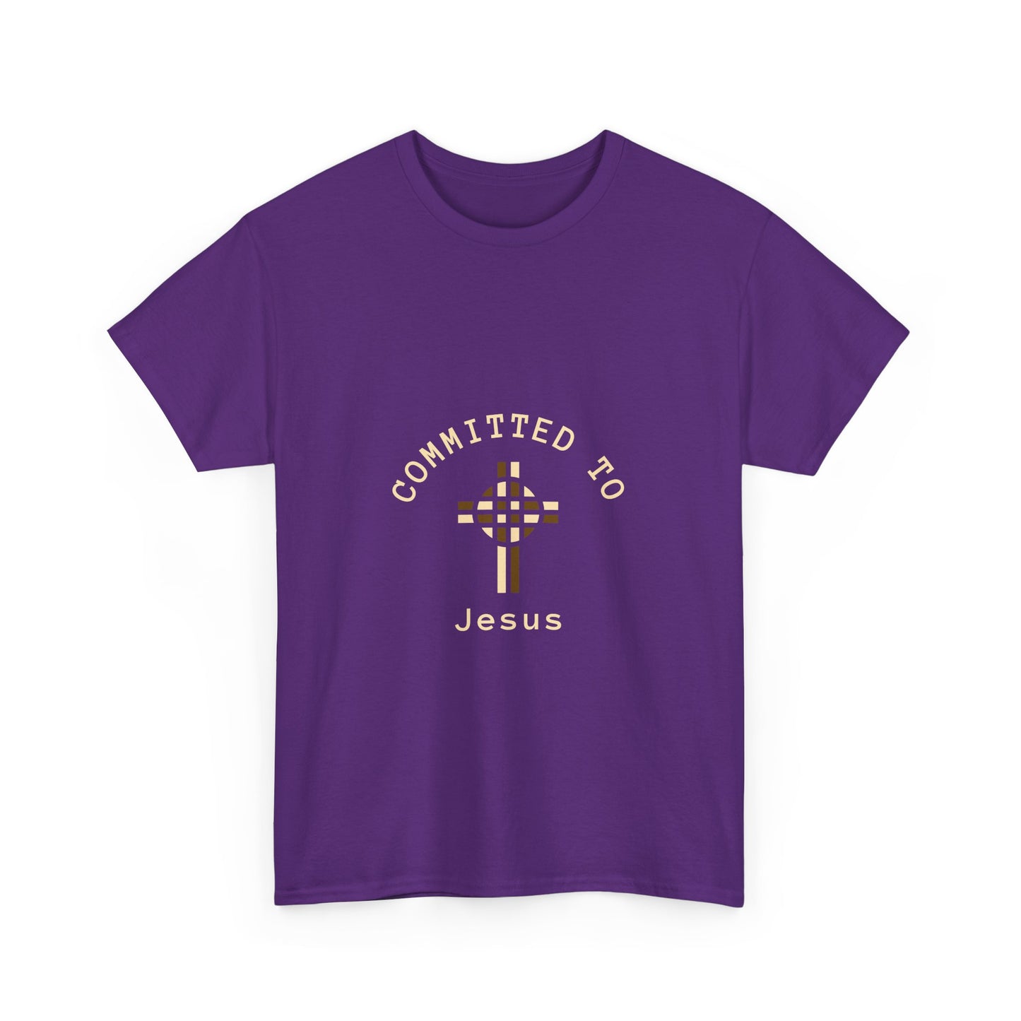 Commited to Jesus 2 tone cross design
