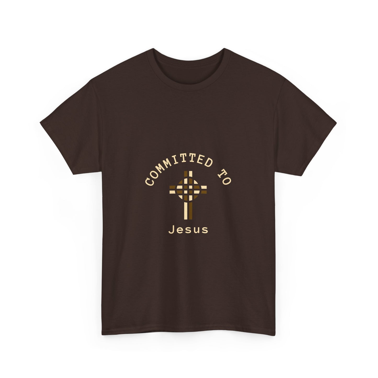 Commited to Jesus 2 tone cross design