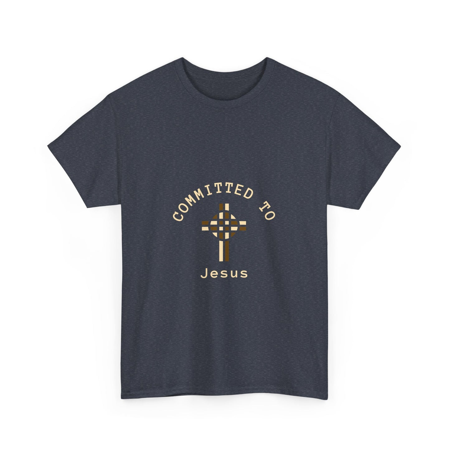 Commited to Jesus 2 tone cross design