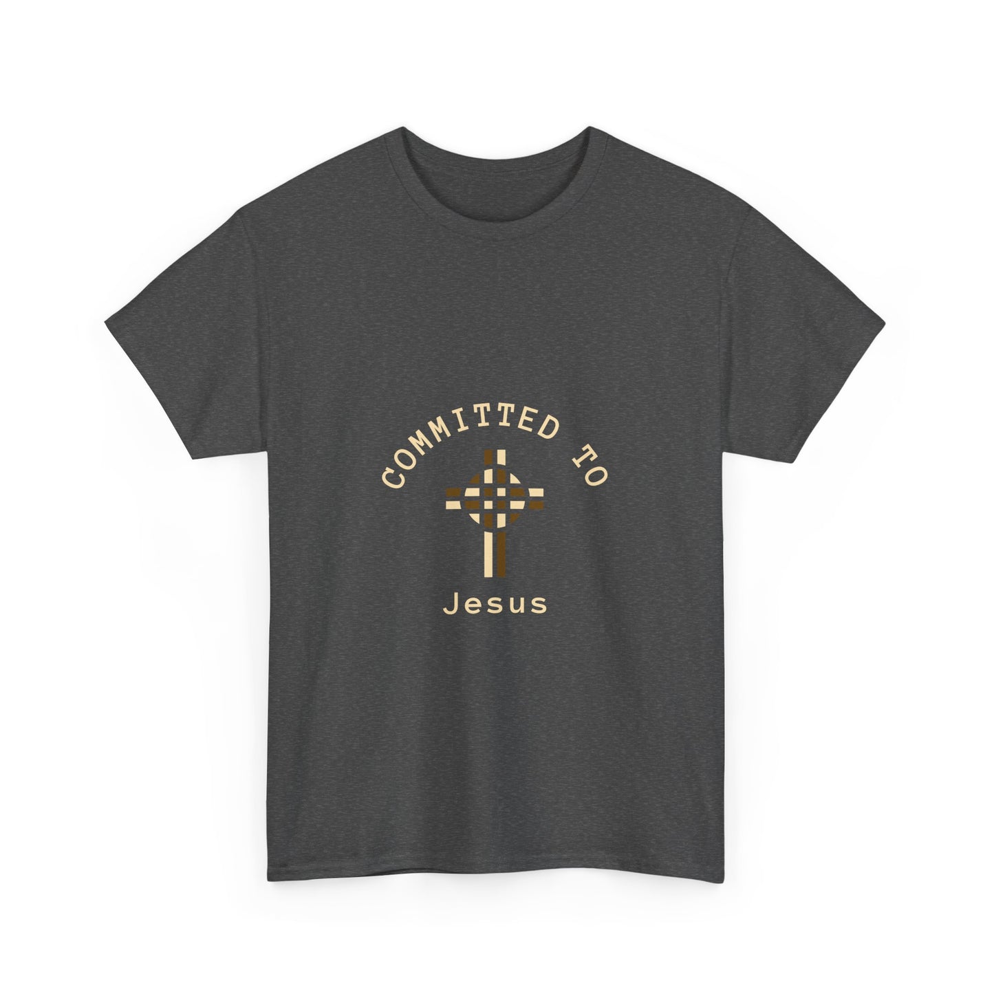 Commited to Jesus 2 tone cross design