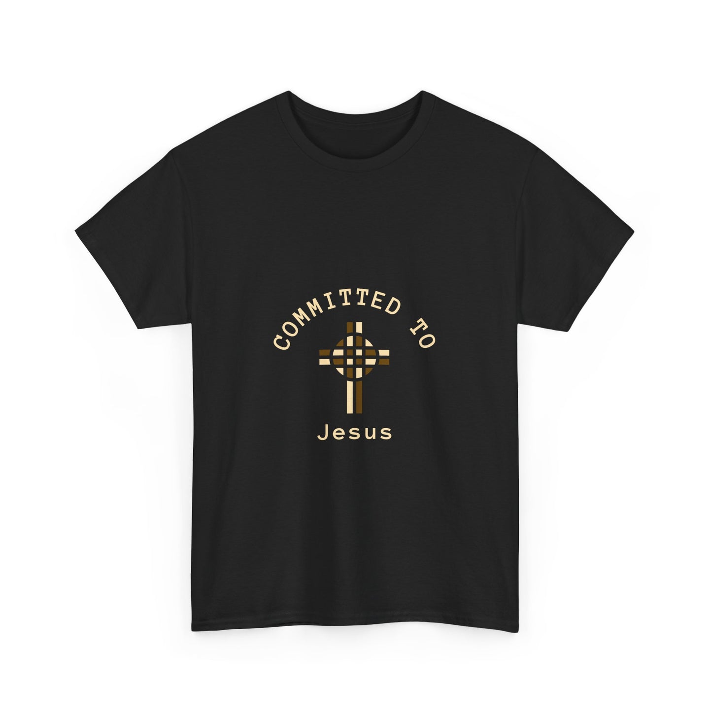 Commited to Jesus 2 tone cross design