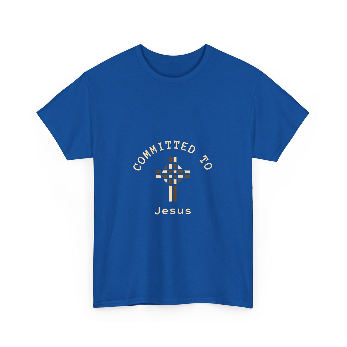 Commited to Jesus 2 tone cross design