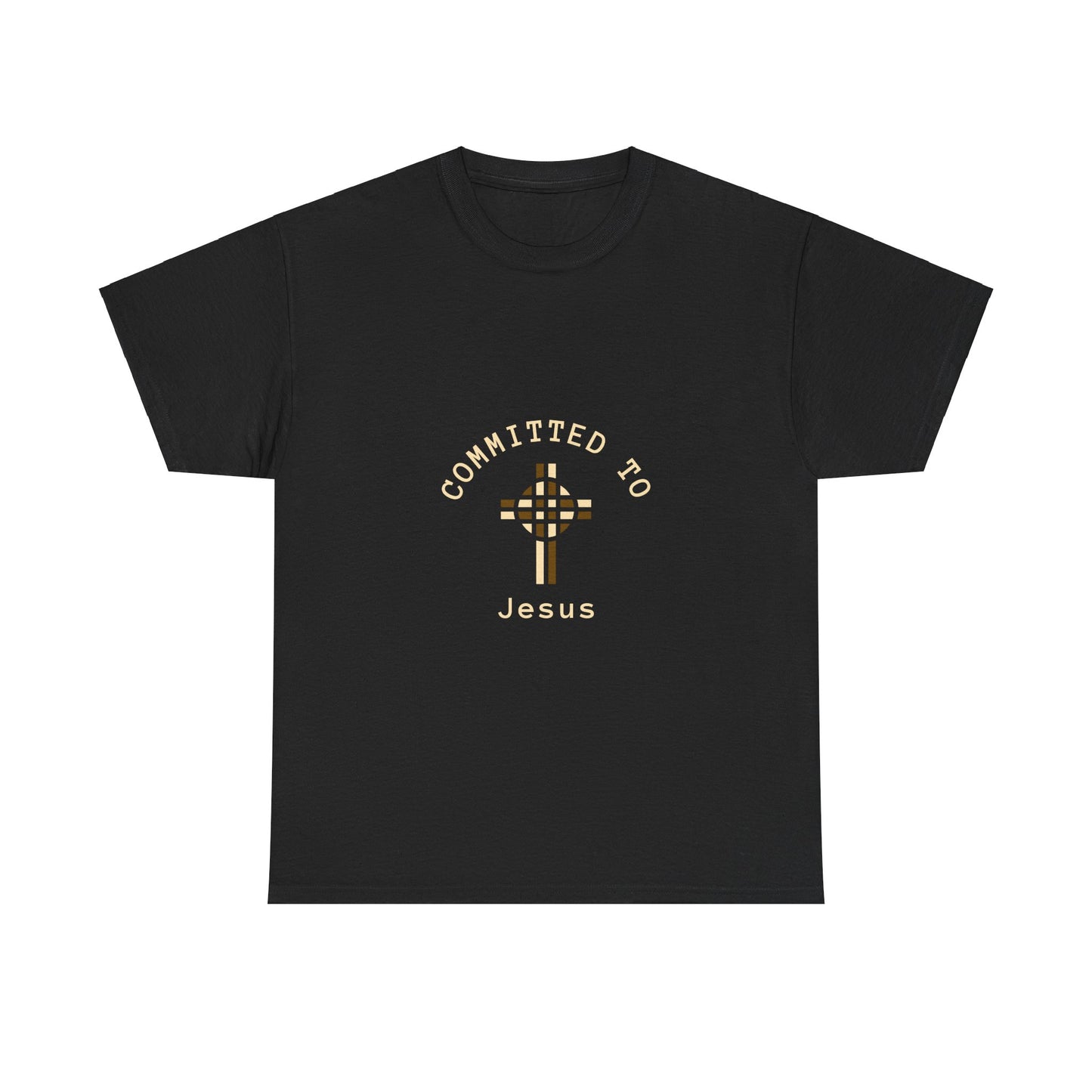 Commited to Jesus 2 tone cross design